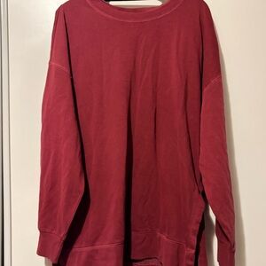 Old Navy Burgundy Tunic Crewneck Sweatshirt